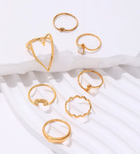 High End 18K PVD Gold Plated Geometric Rings Cute Rings for Women Trendy Stainless Steel Jewelry Wholesale