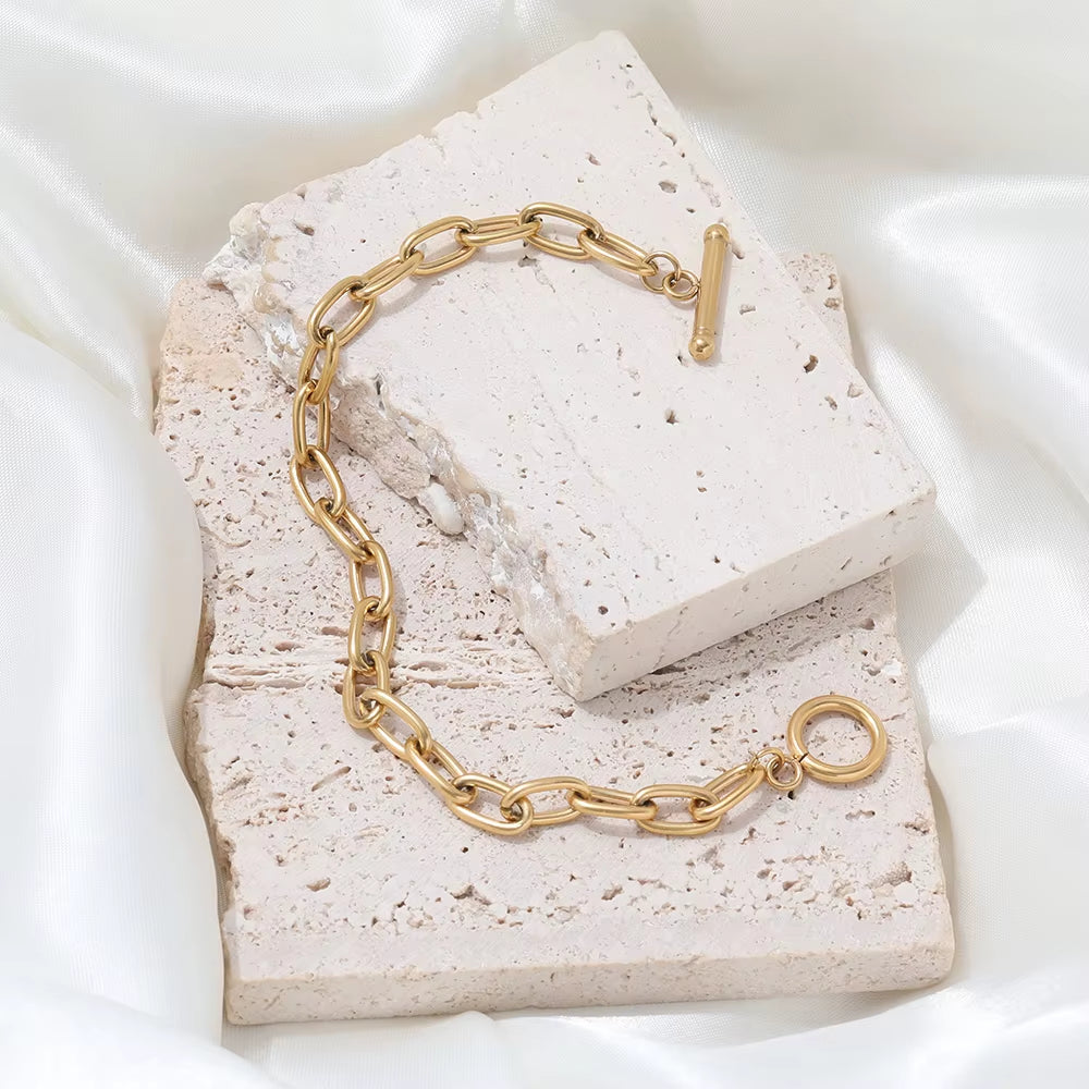 Joolim Jewelry Wholesale Stainless Steel Link & Chain Bracelet for Women