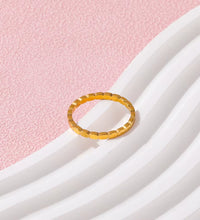 High End 18K Plain Gold Dainty Dot Rings Stainless Steel Trendy Simple Gold Plated Jewelry