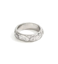 Joolim JLR0131 High-End 18K Gold Plated Cubic Zirconia Stainless Steel Rings Antique Vintage Retro Style Moon Star Trendy