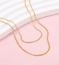 Joolim Jewelry 18K Gold Plated Double-Layer Choker Necklace Stainless Steel Jewelry Wholesale
