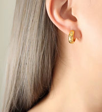 New Trendy Earring 18K Gold Plated Dainty CZ Moon Star Eye Stainless Steel Hoop Earrings for Women