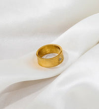 High End 18K PVD Gold Plated Star Burst Shining Band Rings Stainless Steel Women Rings Tarnish Free Jewelry