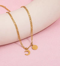Customized Jewelry Gold Stylish PVD Plated Sun Star Stainless Steel Necklaces Trendy Women Jewelry