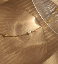 Joolim Jewelry 18K Gold Plated Fresh Water Pearl Dainty Chain Beads Satellite Necklace Stainless Steel Jewelry Wholesale