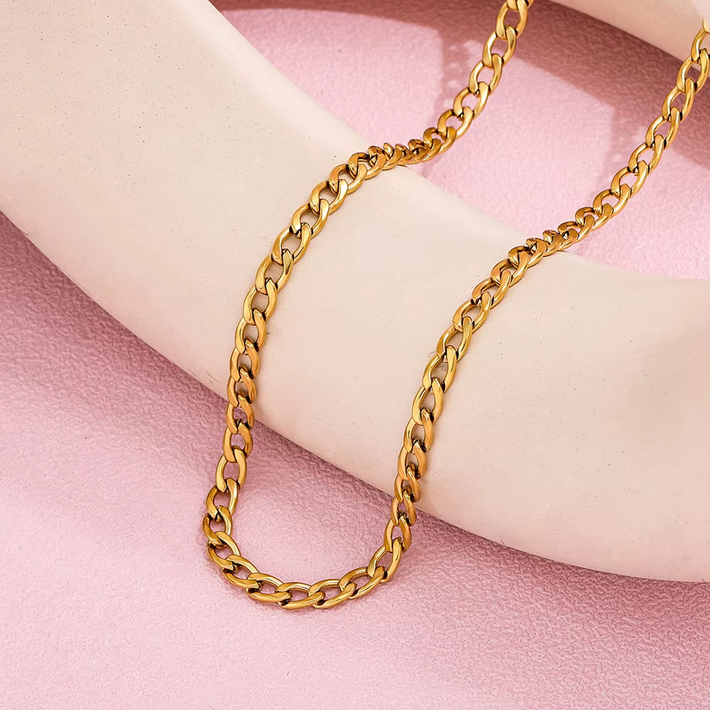 Joolim Unisex 18K Gold Necklace Trendy Wholesale Jewelry with Link Chain for Party or Gift