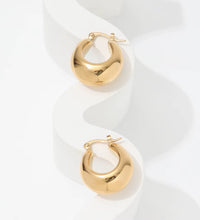 JOOLIM High End Gold 18K Gold Plated Lightweight Hollow Chunky Statement Stainless Steel Hoop Earrings
