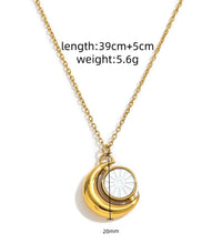 Joolim Jewelry 18K Gold Plated Waterproof&No Fade Fashion Simple Elegant Moon Shell Pendant Necklace Stainless Steel Jewelry
