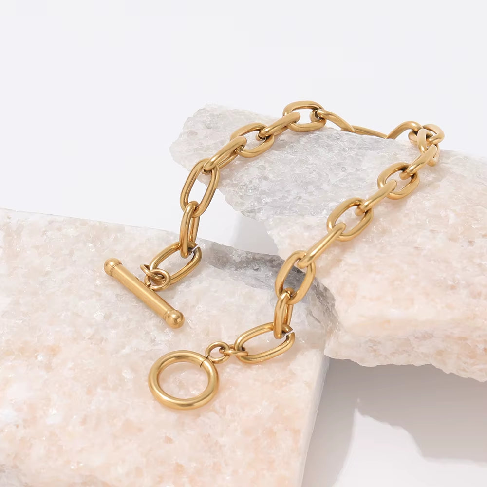 Joolim Jewelry Wholesale Stainless Steel Link & Chain Bracelet for Women