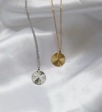 18K Gold Plated round Gear Pendant Necklace Stainless Steel Necklace Wholesale Fast Shipping Jewelry