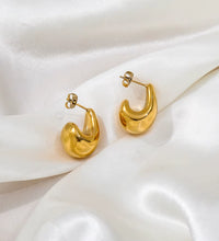Trend 18K PVD Gold Plated Waterproof Hollow Waterdrop Stainless Steel Hoop Earring Fashion Jewelry