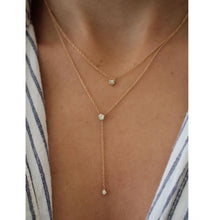 Joolim Jewelry Necklace 18K Gold Plated Dainty Elegant Cubic Zirconia Y Stainless Steel Layered Multi Layer Lariat Necklaces