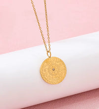 Joolim Jewelry 18K Gold Plated Vintage 12 Zodiac Coin Pendant Necklace Jewelry Wholesale Stainless Steel Necklaces