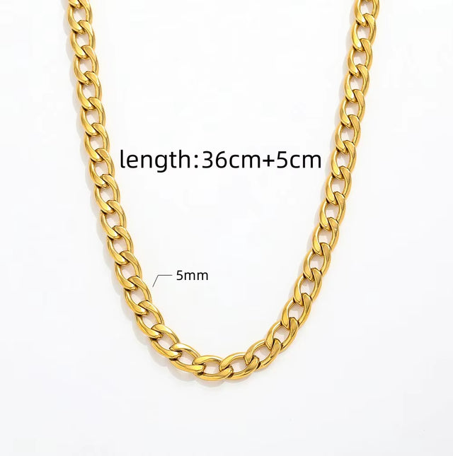 Joolim Unisex 18K Gold Necklace Trendy Wholesale Jewelry with Link Chain for Party or Gift