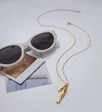 18K Gold Two Fish Pendant Necklace for Women - Hypoallergenic Stainless Steel Beach Style Jewelry