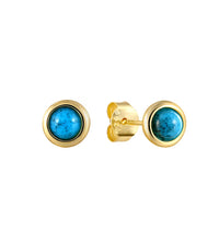 925 Sterling Silver Turquoise Eyes Stud Earrings Europe and American Hot Sell Silver Jewelry