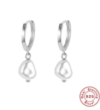 Dainty 925 Sterling Silver Simulated Pearl Earring Fashion Jewelry Wholesale