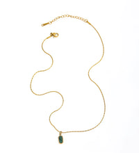 JOOLIM High End Stainless Steel Oval Colorful Natrual Stone Pendant Necklace 18K Gold Plated Jewelry Wholesale