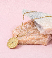 Joolim Jewelry 18K Gold Plated Vintage 12 Zodiac Coin Pendant Necklace Jewelry Wholesale Stainless Steel Necklaces