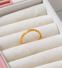 High End 18K Plain Gold Dainty Dot Rings Stainless Steel Trendy Simple Gold Plated Jewelry