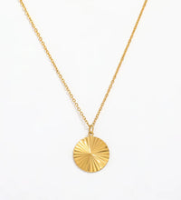 18K Gold Plated round Gear Pendant Necklace Stainless Steel Necklace Wholesale Fast Shipping Jewelry