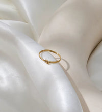 High End PVD 18K Gold Plated Dainty Knot Stainless Steel Rings for Women Trendy Jewelry