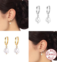 Dainty 925 Sterling Silver Simulated Pearl Earring Fashion Jewelry Wholesale
