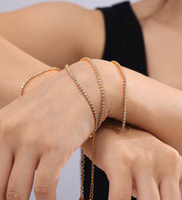 High End Gold Plated Stainless Steel Waterproof Fashion Elegant Luxury Zirconia Pave Bracelet for Women Wholesale Jewelry