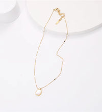 Joolim 18K Gold Plated Dainty White Rectangle Shell Pendant Necklace Stainless Steel Jewelry Wholesale
