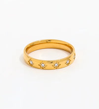 Joolim Jewelry Wholesale 18K Gold Plated Star Zirconia Stainless Steel Ring for Women Dainty Ring