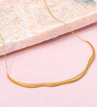 Joolim Jewelry 18K Gold Plated Irregular Overlength Bar Pendant Dainty Chain Necklace Fashion Jewelry