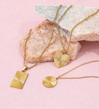 18K Gold Plated round Gear Pendant Necklace Stainless Steel Necklace Wholesale Fast Shipping Jewelry