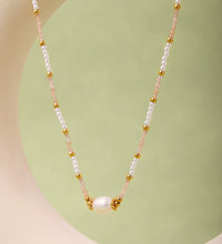JOOLIM High End Stainless Steel Style Colorful Natural Stone Section Vintage Necklace 18K Gold Plated Jewelry Wholesale