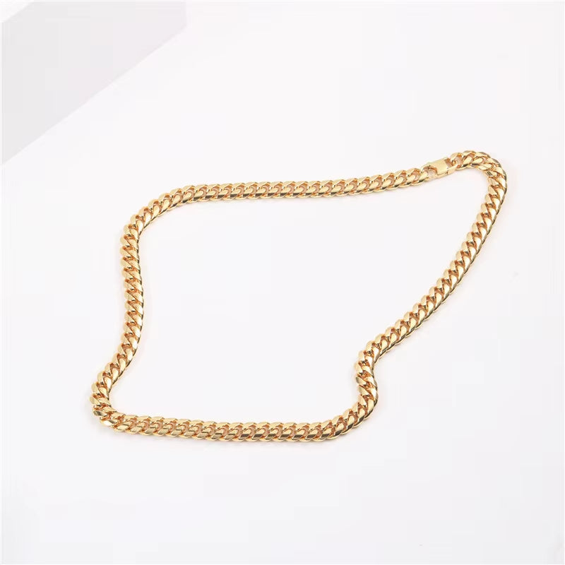 Joolim Jewelry 18K PVD Gold Plated Chunky Cuban Chain Necklace New Stainless Steel Jewelry