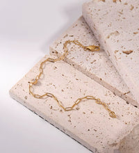 18K PVD Gold Plated Waterproof Stainless Steel Paper Clip Chain round Zirconia Bracelet for Women Wholesale Jewelry