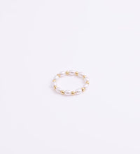 High End 18K Gold Plated Dainty Fresh Water Pearl Beads Rings Stainless Steel Jewelry Trendy Finger Ring