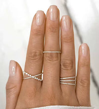 Joolim Jewelry CNC Inlay Dainty Crystal Half Pave Stainless Steel Rings for Women Green Black Clear CZ Rings Fashion Jewelry