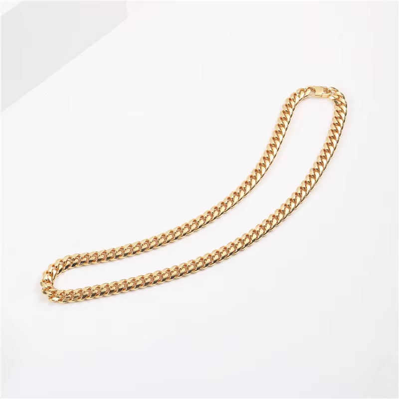 Joolim Jewelry 18K PVD Gold Plated Chunky Cuban Chain Necklace New Stainless Steel Jewelry