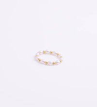 High End 18K Gold Plated Dainty Fresh Water Pearl Beads Rings Stainless Steel Jewelry Trendy Finger Ring