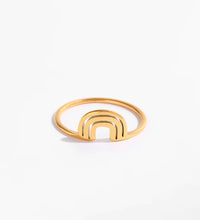 High End 18K PVD Gold Plated Geometric Rings Cute Rings for Women Trendy Stainless Steel Jewelry Wholesale