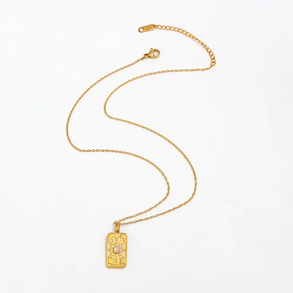 Joolim Jewelry 18K Gold Plated Moon Star Sun Stainless Steel Necklace Design Jewelry Women Necklace Tarnish Free & Waterproof