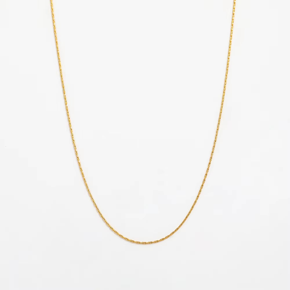 Joolim Gold Plated Very Fine Chain Choker Necklace Jewelry Wholesale Stainless Steel Dainty Necklace Trendy Women'S