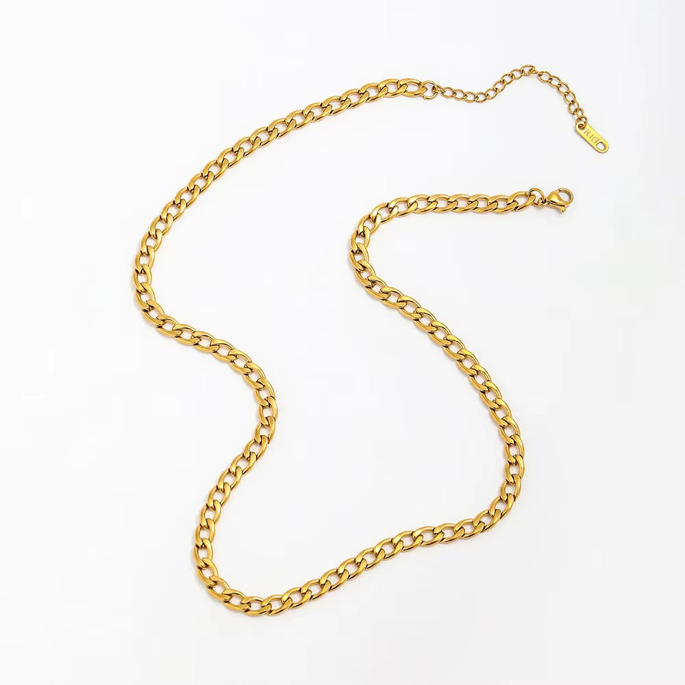 Joolim Unisex 18K Gold Necklace Trendy Wholesale Jewelry with Link Chain for Party or Gift