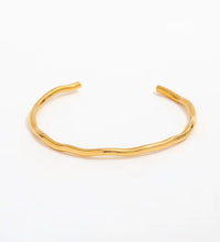 High End Gold Plated Stainless Steel Simple Cuff Bracelet Trendy Jewelry