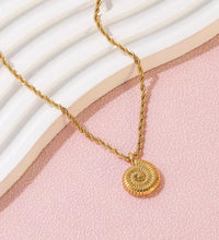 Joolim Jewelry 18K Gold Plated Rope Chain Cute Snail Pendant Necklace Trendy Tarnish Free Gold Jewelry
