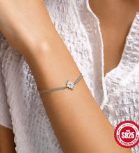 925 Sterling Silver Snowflake Zirconia Pendant Bracelet Fashion Jewelry Gift for Women