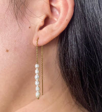 New Trendy Earring 18K Gold Plated Pearl Chain Tassel Drop Earrings for Women Stainless Steel Wholesale Piercing Jewelry