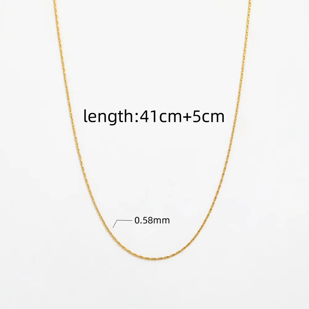 Joolim Gold Plated Very Fine Chain Choker Necklace Jewelry Wholesale Stainless Steel Dainty Necklace Trendy Women'S