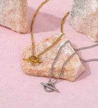 Joolim 18K Gold Plated Dainty Curb Chain Toggle Necklace Stainless Steel Necklace Jewelry Wholesale