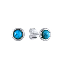 925 Sterling Silver Turquoise Eyes Stud Earrings Europe and American Hot Sell Silver Jewelry
